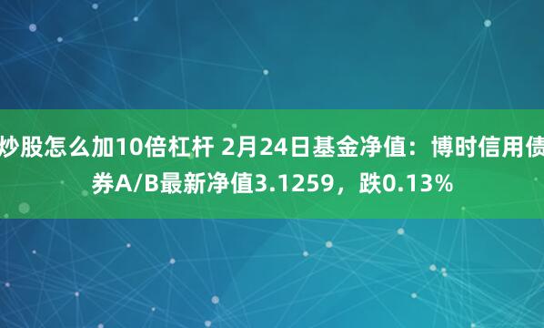 炒股怎么加10倍杠杆 2月24日基金净值:博时信用债券A/B最新净值3.1259,跌0.13%
