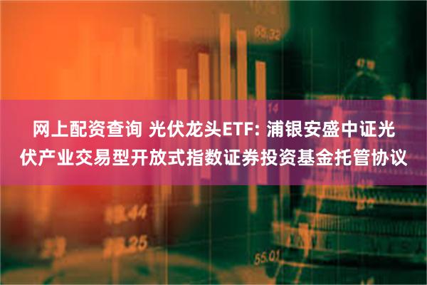网上配资查询 光伏龙头ETF: 浦银安盛中证光伏产业交易型开放式指数证券投资基金托管协议