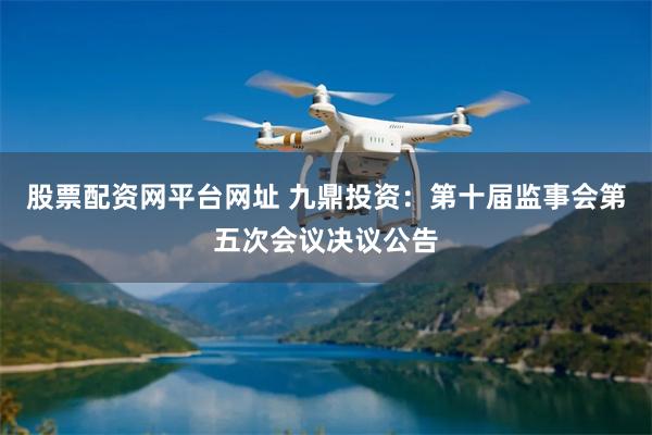 股票配资网平台网址 九鼎投资：第十届监事会第五次会议决议公告