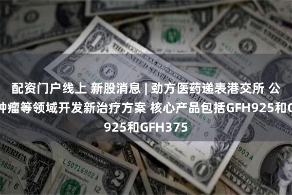 配资门户线上 新股消息 | 劲方医药递表港交所 公司专注肿瘤等领域开发新治疗方案 核心产品包括GFH925和GFH375