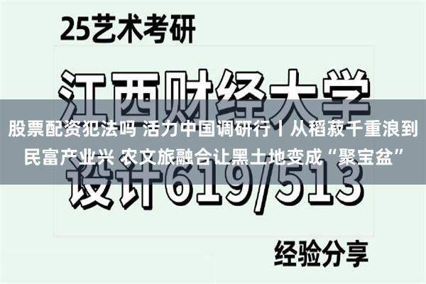 股票配资犯法吗 活力中国调研行丨从稻菽千重浪到民富产业兴 农文旅融合让黑土地变成“聚宝盆”