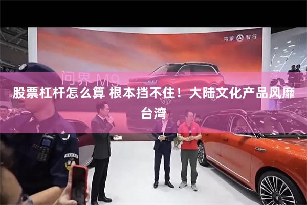 股票杠杆怎么算 根本挡不住！大陆文化产品风靡台湾