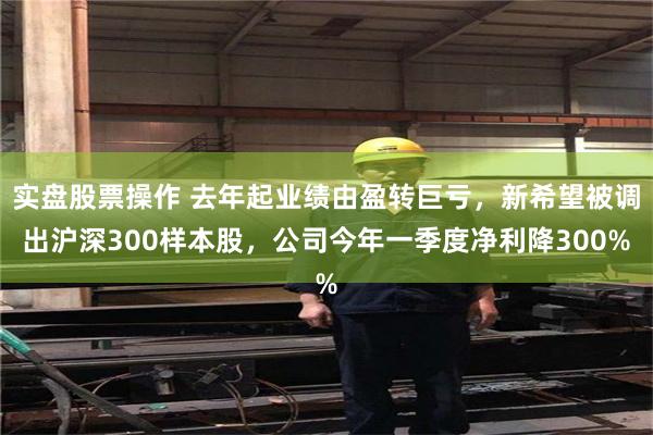 实盘股票操作 去年起业绩由盈转巨亏，新希望被调出沪深300样本股，公司今年一季度净利降300%