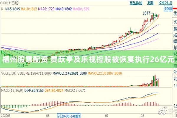 福州股票配资 贾跃亭及乐视控股被恢复执行26亿元