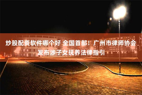 炒股配资软件哪个好 全国首部！广州市律师协会发布涉子女抚养法律指引