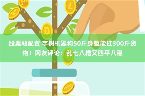 股票融配资 宇树机器狗50斤身躯能扛300斤货物!网友评论:乱七八糟又四平八稳