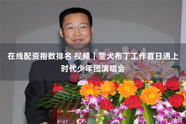 在线配资指数排名 视频｜警犬布丁工作首日遇上时代少年团演唱会