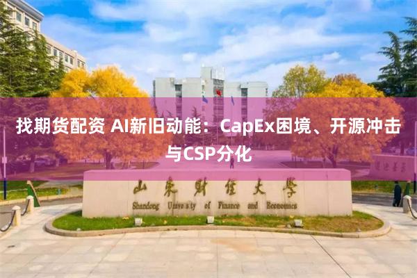 找期货配资 AI新旧动能：CapEx困境、开源冲击与CSP分化