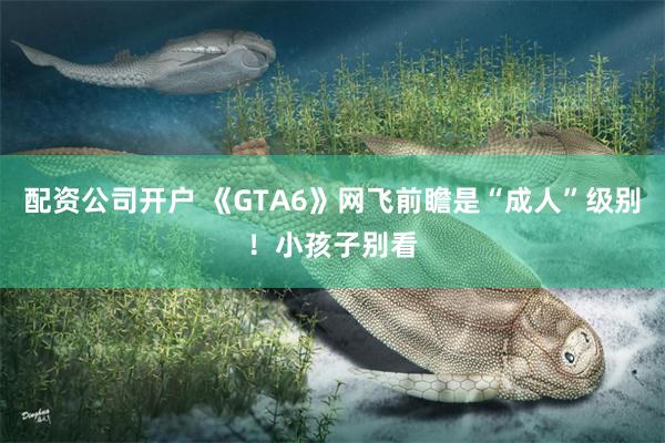 配资公司开户 《GTA6》网飞前瞻是“成人”级别！小孩子别看
