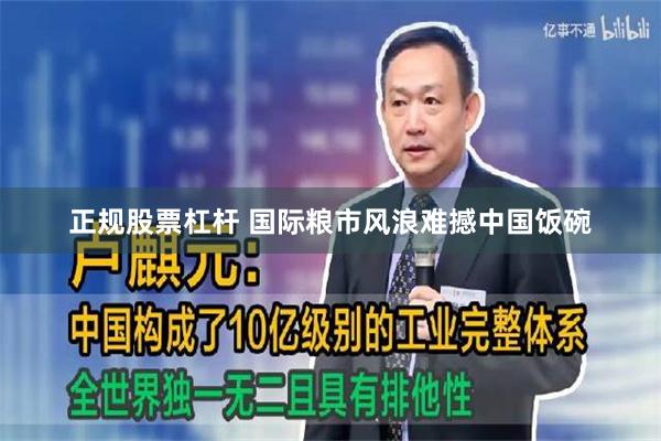 正规股票杠杆 国际粮市风浪难撼中国饭碗